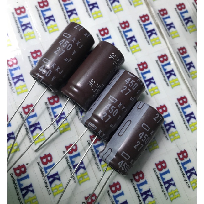 5 Tụ hóa Nhật Bản 450V 27uF 12x25 chính hãng