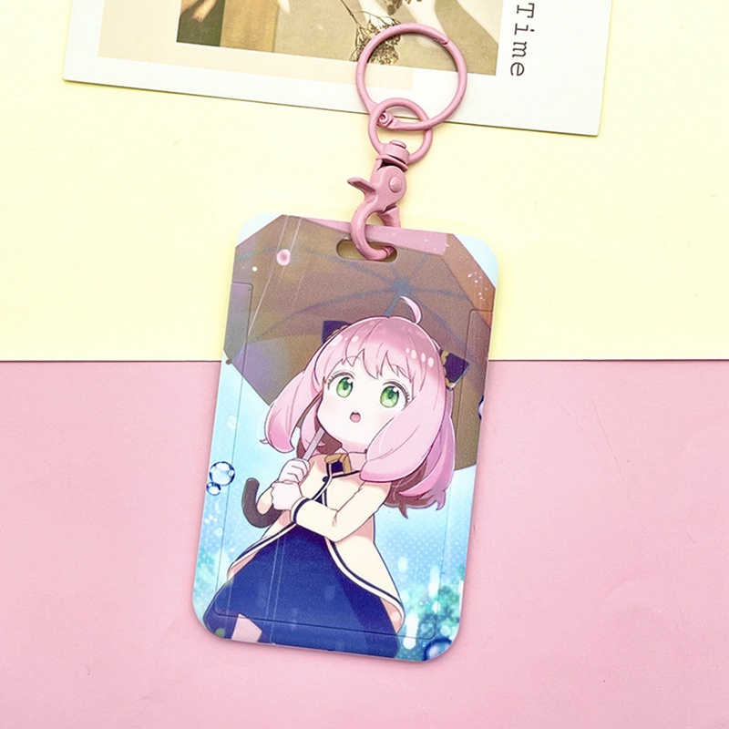 Nuserw Spy X Túi Đựng Thẻ Tín Dụng Thẻ Tín Dụng Bằng Da Pu Bện Dây Hoạt Hình Anime Dành Cho Nữ Sinh Đại Học