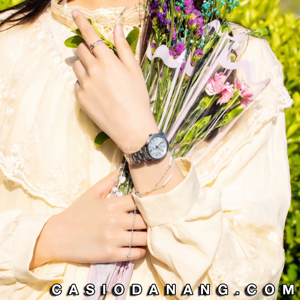 Đồng hồ nữ dây kim loại Casio chính hãng Anh Khuê LTP-V005D-2B3UDF (28mm)