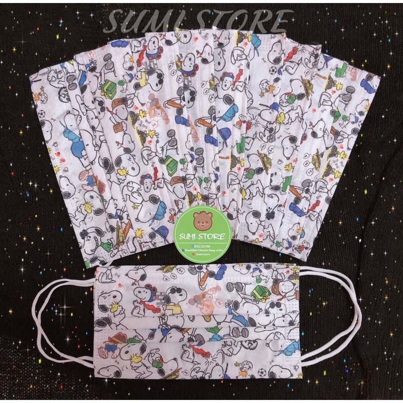 Khẩu Trang Cao Cấp 4 Lớp Gấu Hoạ Tiết Hoạt Hình Garcotex Fashion Mask (Phiên Bản Giới Hạn) | BigBuy360 - bigbuy360.vn