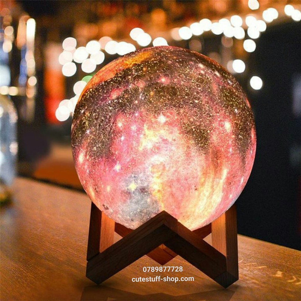 Đèn Ngủ Mặt Trăng 3D Galaxy Cảm Ứng