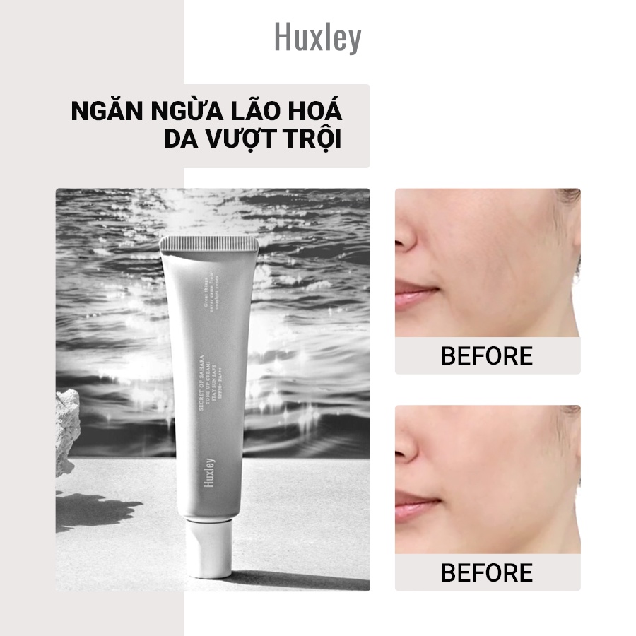 Kem chống nắng nâng tone, dưỡng ẩm da Huxley Tone Up Cream Stay Sun Safe SPF50+ PA+++ 35ml