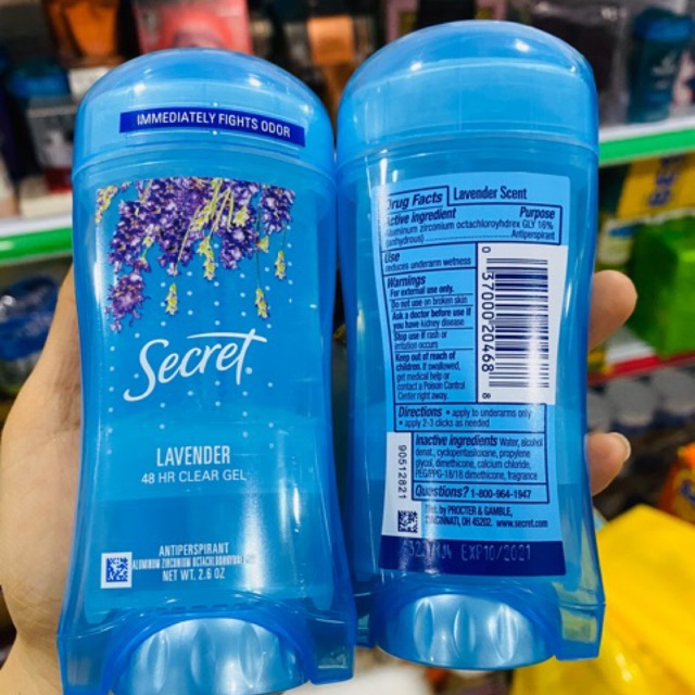 Lăn khử mùi gel Secret gel Lanvender 73g của Mỹ