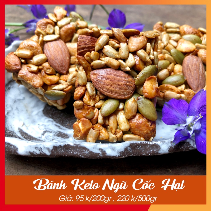 Bánh Ăn Kiêng 🍪 GIẢM CÂN 🍪 Keto Ngũ Cốc Hạt 500 gr_ Bánh ăn chế độ Keto, ăn kiêng