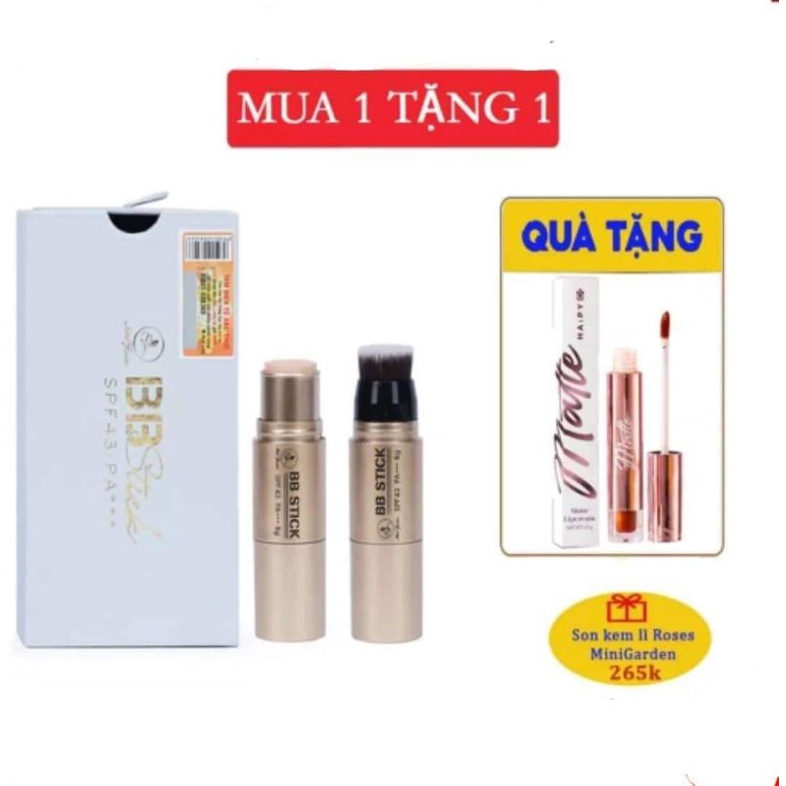 (TẶNG SON SIÊU LÌ HAPY)kem phấn nền BB STICK che khuyết điểm, chống nắng, chống nước