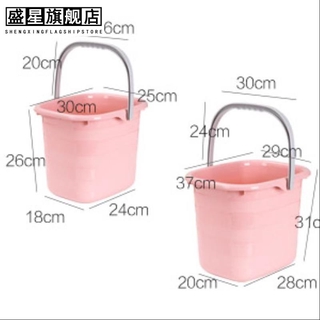 Thùng nhỏ xô nước điều hòa không khí màu hồng bầu không khí lớn xô kéo vải Thùng tiếp nước rửa xe nhỏ vuông thùng lớn hì