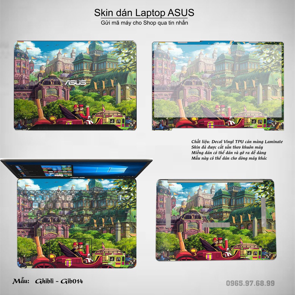 Skin dán Laptop Asus in hình Ghibli image (inbox mã máy cho Shop)