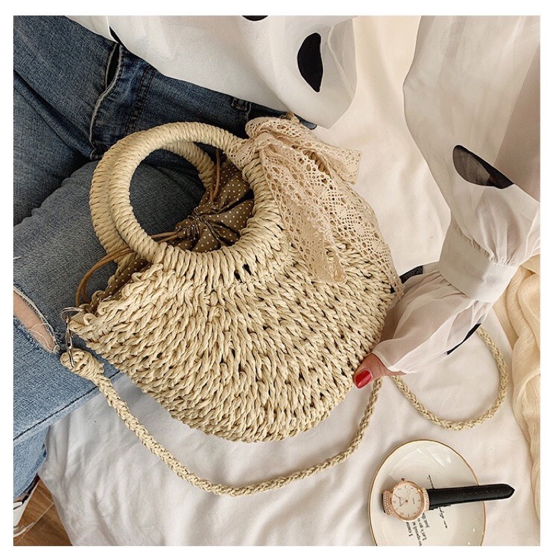 Túi Cói Bán Nguyệt Nơ To 5D chỉ có tại Nàng Cói | BigBuy360 - bigbuy360.vn