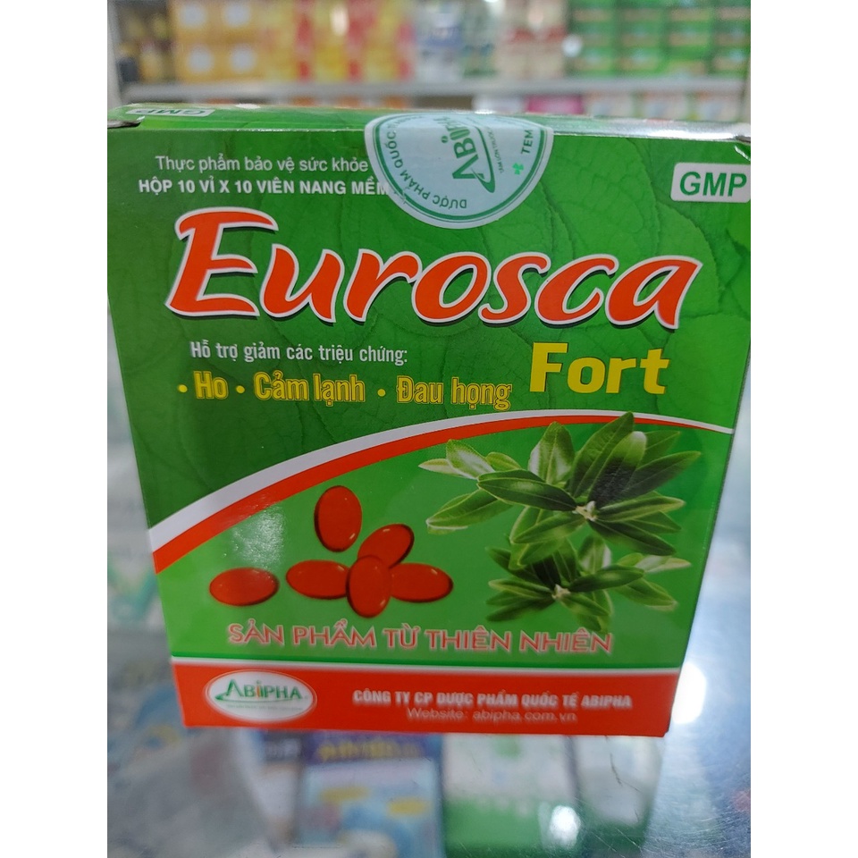 Eurosca Fort Abipha - Giảm ho, thông mũi, giảm triệu chứng đau họng