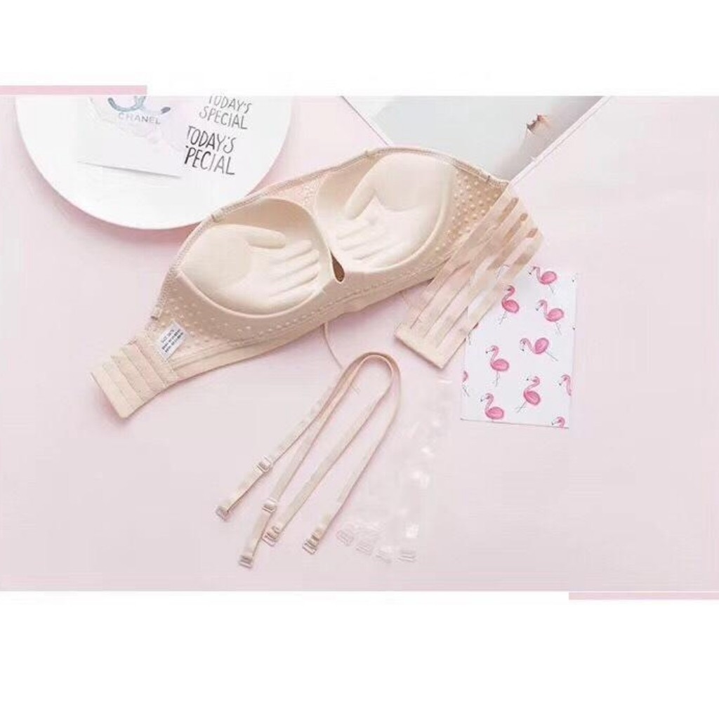 ❤️FREESHIP❤️Áo Ngực Ren Không Dây Nâng Ngực Có Dây Rút