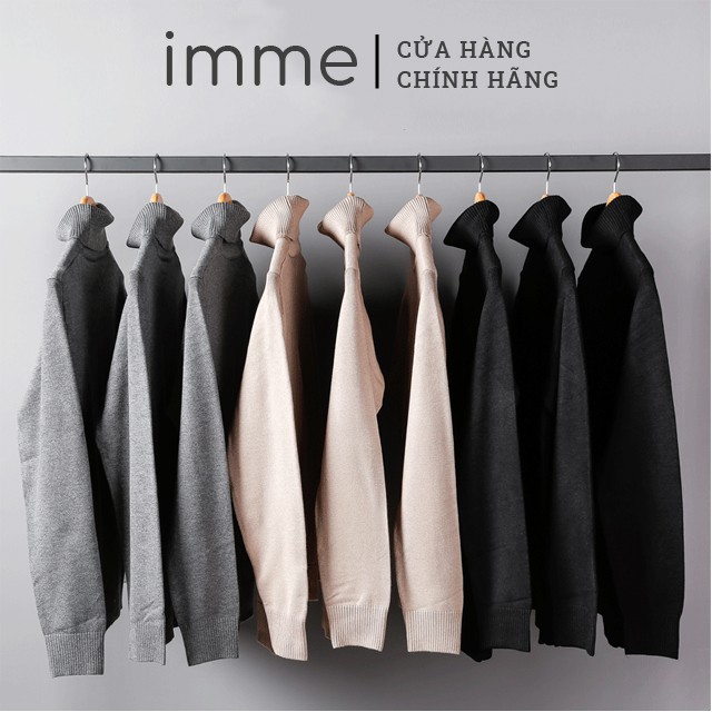 Áo Len Cổ Lọ IMME Phong Cách Hàn Quốc Cho Nam Nữ Chất Lượng Nhật Bản