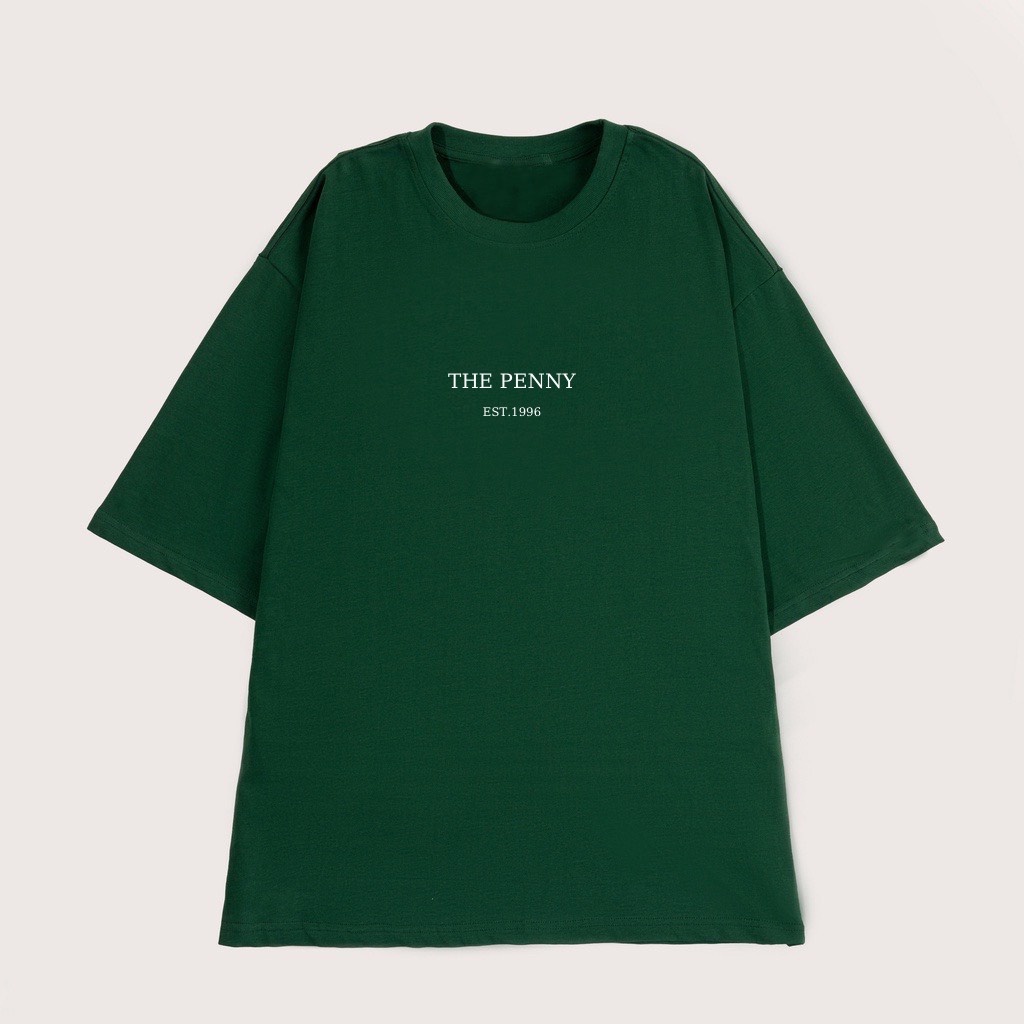 Áo thun tay lỡ xanh lá, áo phông unisex, thời trang unisex- 100% cotton co dãn 4 chiều