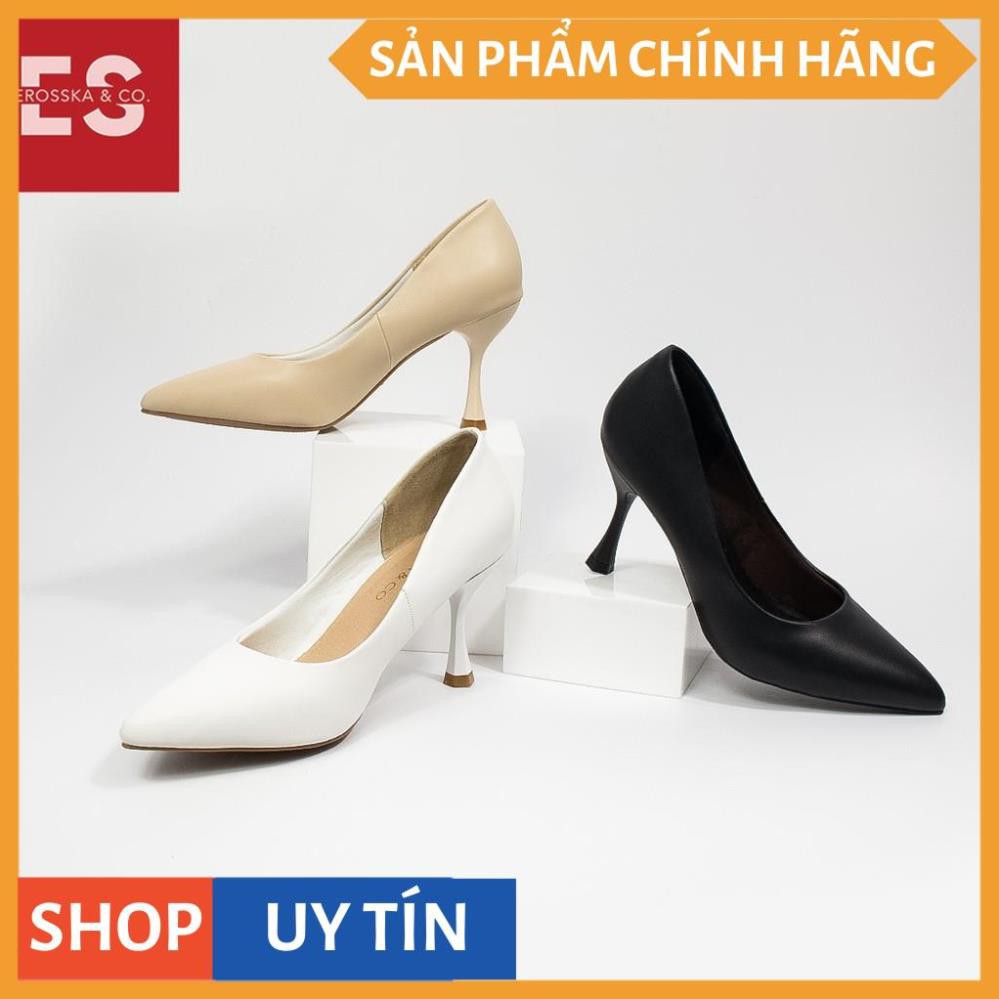 Giày cao gót Erosska thời trang mũi nhọn kiểu dáng cơ bản cao 8cm màu nude _ EP010 | BigBuy360 - bigbuy360.vn