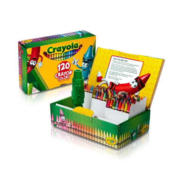 HỘP 120 BÚT MÀU SÁP CRAYOLA KÈM CHUỐT