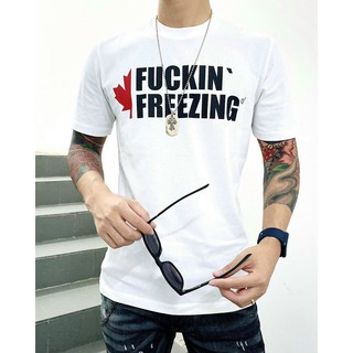 [Nhập SVC-80246868 giảm 15k đơn 150k] Áo thun nam tay ngắn Vải Thun Cotton 100% - Fuckin Freezing