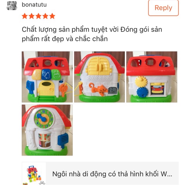 Đồ chơi thả hình khối mẫu ngôi nhà có nhạc Winfun 0772