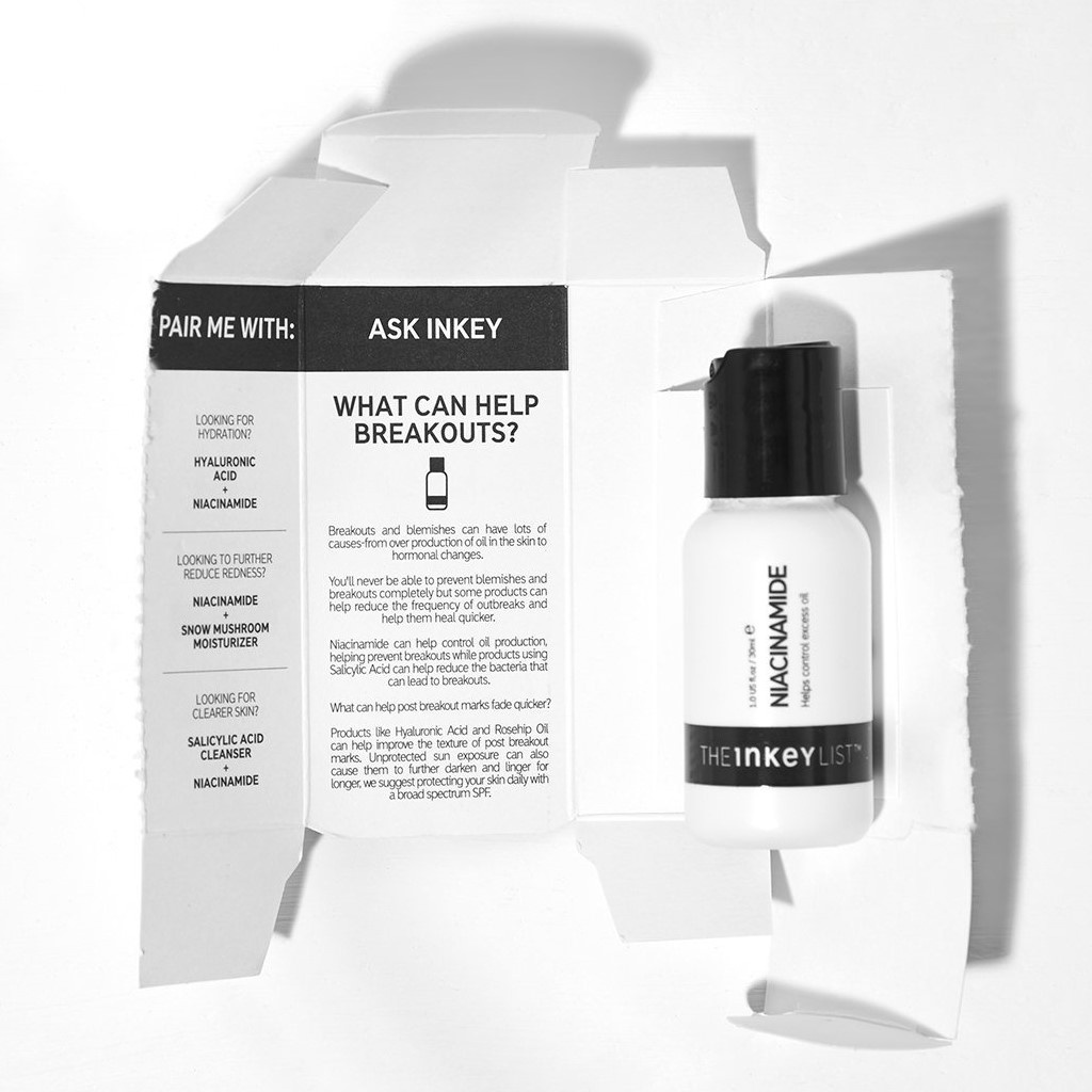 Serum The INKEY List Niacinamide Oil Control giảm mụn, mờ thâm, se khít lỗ chân lông cho da dầu