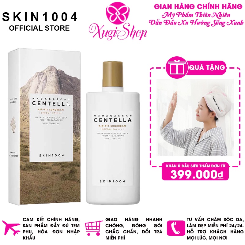 Kem chống nắng Skin 1004 Madagascar Centella Air-fit Suncream Plus SPF50+ PA++++ 50ml