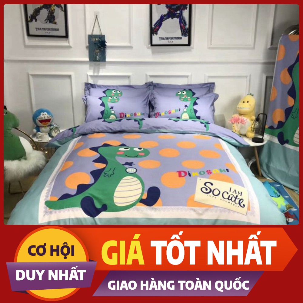 Bộ chăn ga cotton lụa cho bé