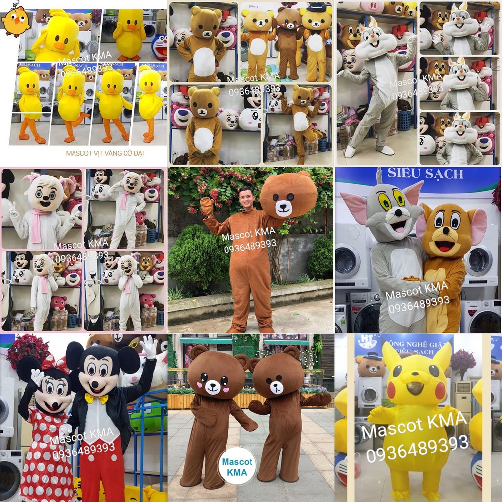 Mascot bộ đồ Gấu Brown cao cấp loại 1