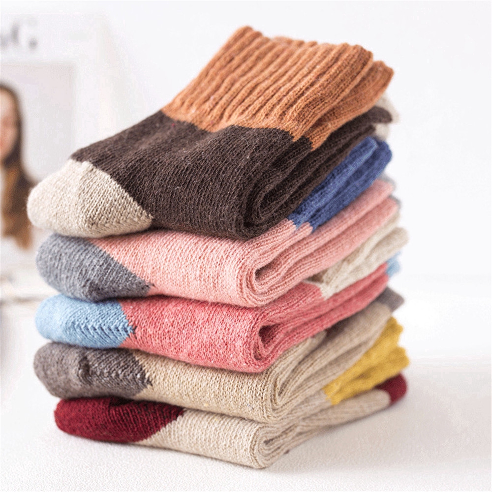 Vớ Len Dày Giữ Ấm Phong Cách Hàn Quốc Cho Nữ