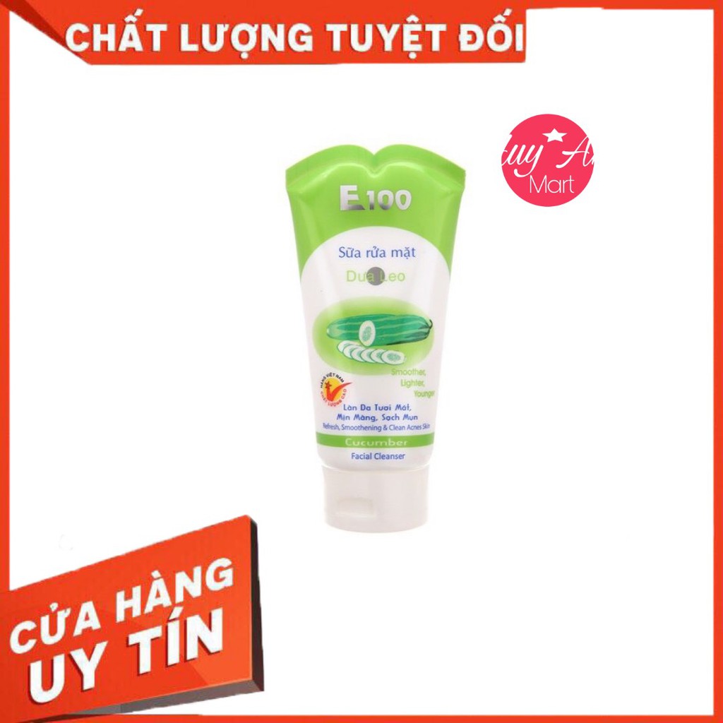 Sữa rửa mặt E100 tinh chất dưa leo 100ml 🔥 HÀNG CHÍNH HÃNG🔥 Sữa rửa mặt E100 giúp làn da tươi mát, mịn màng, sạch mụn