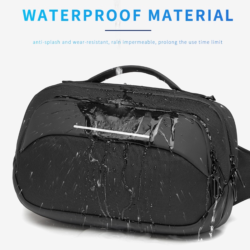 Túi xách ozuko đeo chéo vai siêu nhẹ chống nước sành điệu cho nam - ảnh sản phẩm 7