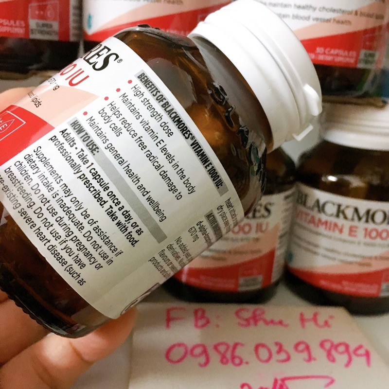 Viên Uống Blackmores Natural Vitamin E 1000IU 30 viên - Úc | BigBuy360 - bigbuy360.vn