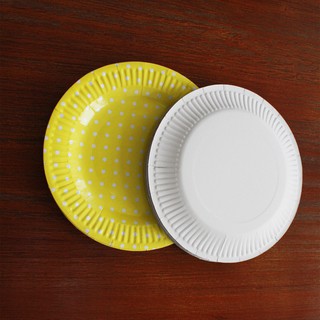 Set 10 đĩa giấy chấm bi trang trí, phục vụ sinh nhật, tiệc (18cm)