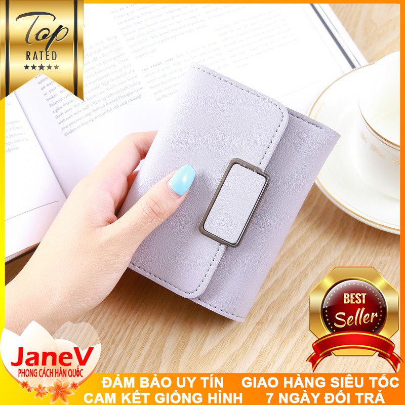 Ví Nữ Mini Ngắn Cầm Tay Khóa Vuông Phong Cách Hàn Quốc TVNN176