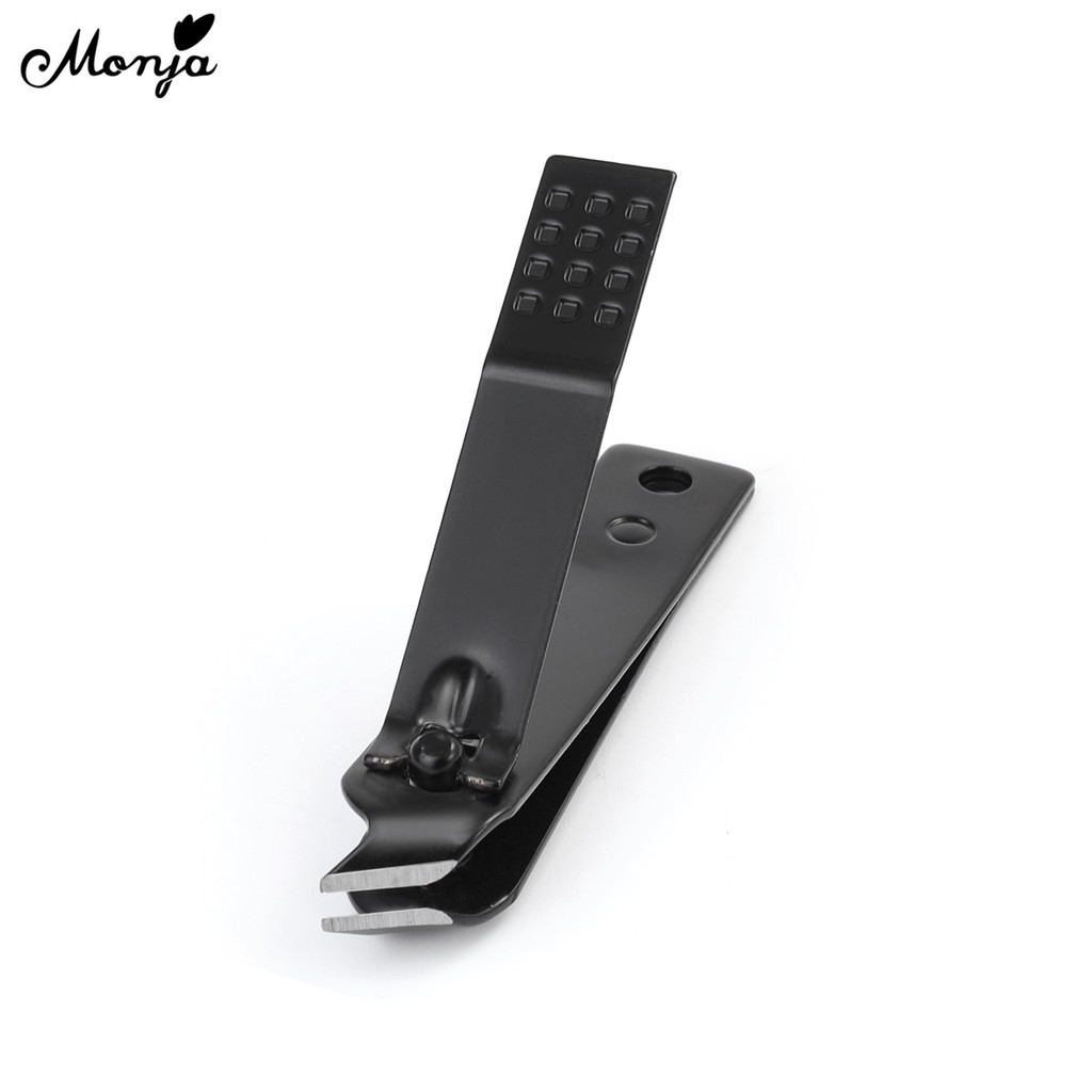 [Hàng mới về] Dụng Cụ Cắt Móng Tay Monja Bằng Thép Không Gỉ Màu Đen