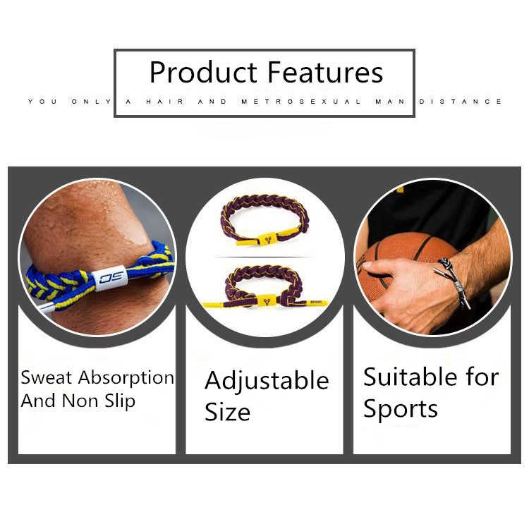 ngôi sao bóng rổ vòng tay bện dây thừng thời trang thể thao tay dây