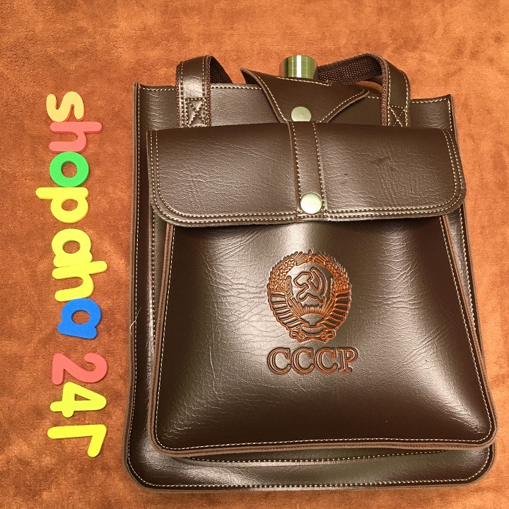 Bình inox 304 CCCP Hàng đẹp chữ vàng dày 0.8 mm bao gồm túi đựng tặng chén shopaha247