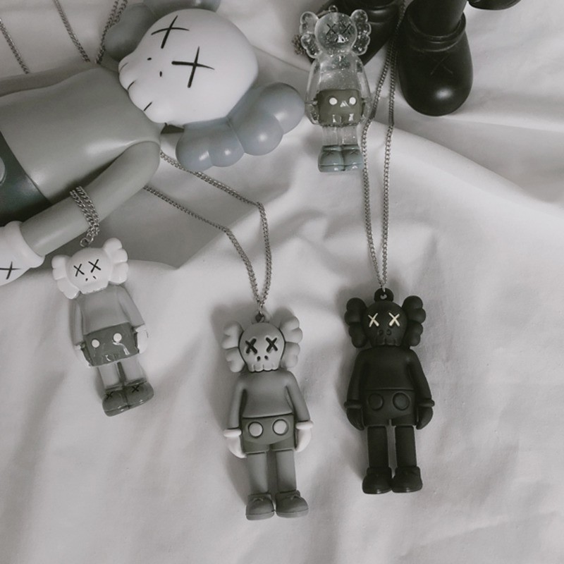 Dây chuyền mặt hoạt hình Kaws Sesame Street phong cách đường phố