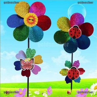 【GDS】Kids Toy Colorful Sequins Windmill Wind Spinner Home Garden Yard Decoration