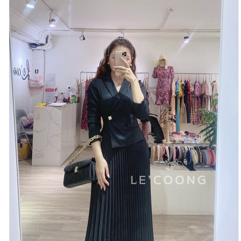 Đầm Váy Công Sở Thiết Kế Váy Xếp Li Thời Trang Nữ Sang Trọng_Lerin V129 | BigBuy360 - bigbuy360.vn