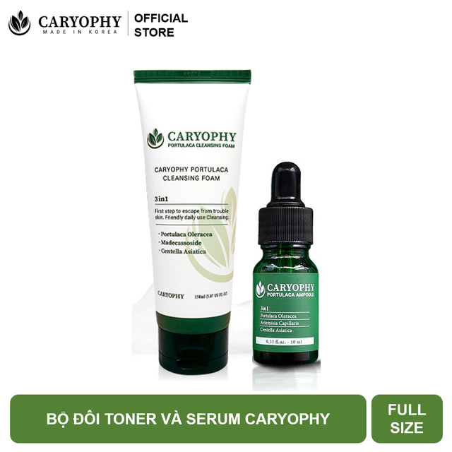 Bộ đôi sữa rửa mặt Caryophy 150ml và Serum Caryophy 10ml | BigBuy360 - bigbuy360.vn