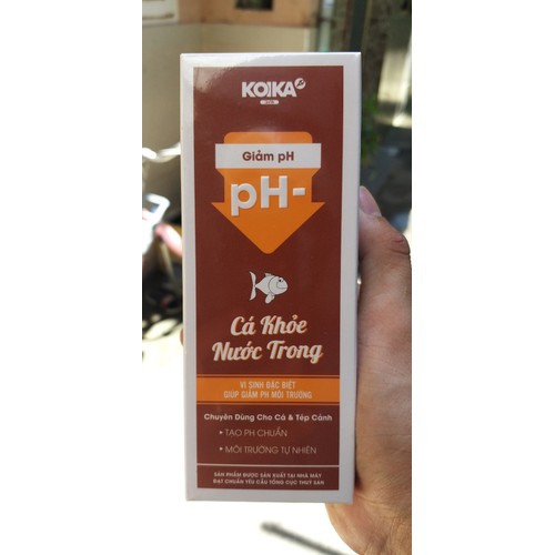 KOIKA pH- Dung dịch giảm pH cho hồ cá cảnh, hồ thủy sinh, chai 105ML