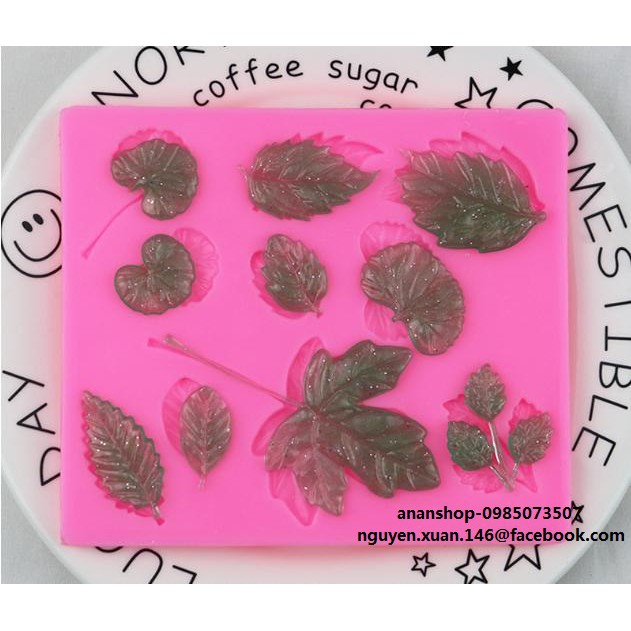 Khuôn silicon 10 chiếc lá