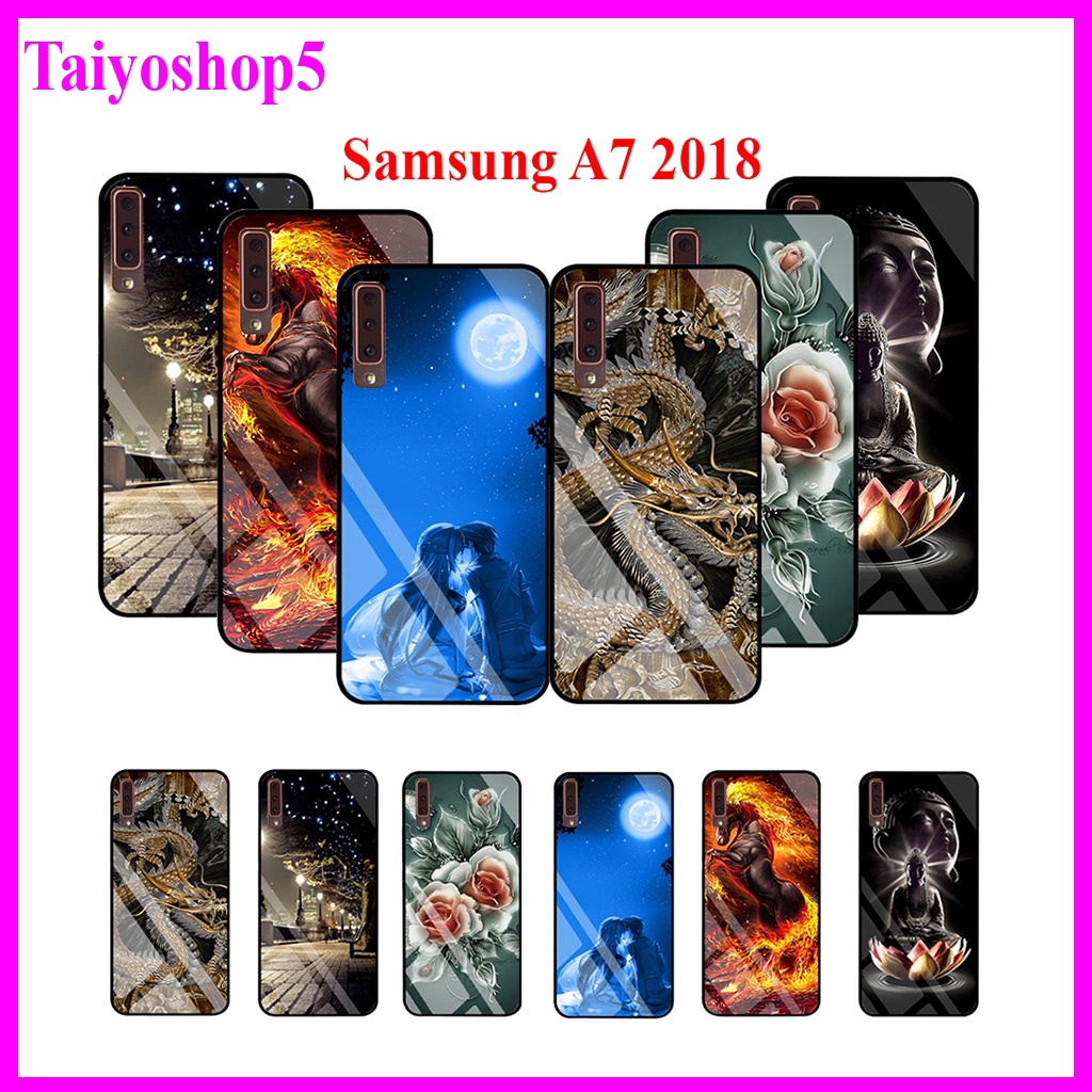 "Ốp lưng Samsung A7 2018 " Mặt kính 3D sang trọng_Không Nhòe, Không Phai Hình Taiyoshop5