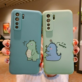 HUAWEI Ốp điện thoại hình Đôi khủng long nhỏ dễ thương hoạt họa cho HUAWEI P10 P20 P30 P40 Pro Nova 3 4 Nova 5T 7i 7 Y9S Nova 7 SE Mate20 Pro