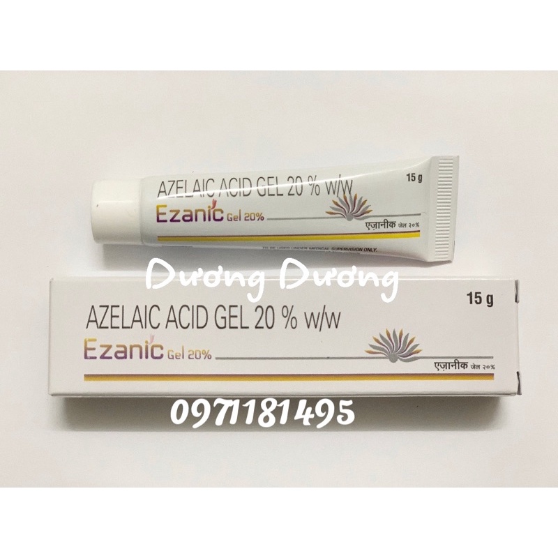 Giảm Mụn Ezanic Gel (15g) - 20% azelaic acid, giảm mụn, làm mờ thâm mụn, dưỡng trắng sáng da