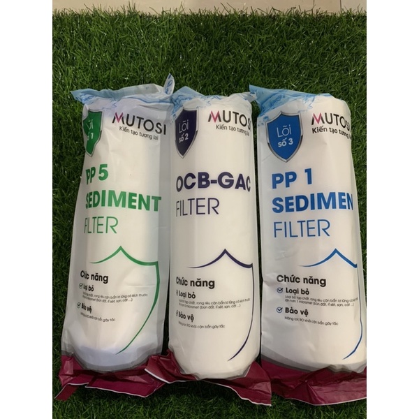 Bộ 123 Mutosi lõi lọc nước chính hãng ro gia đình