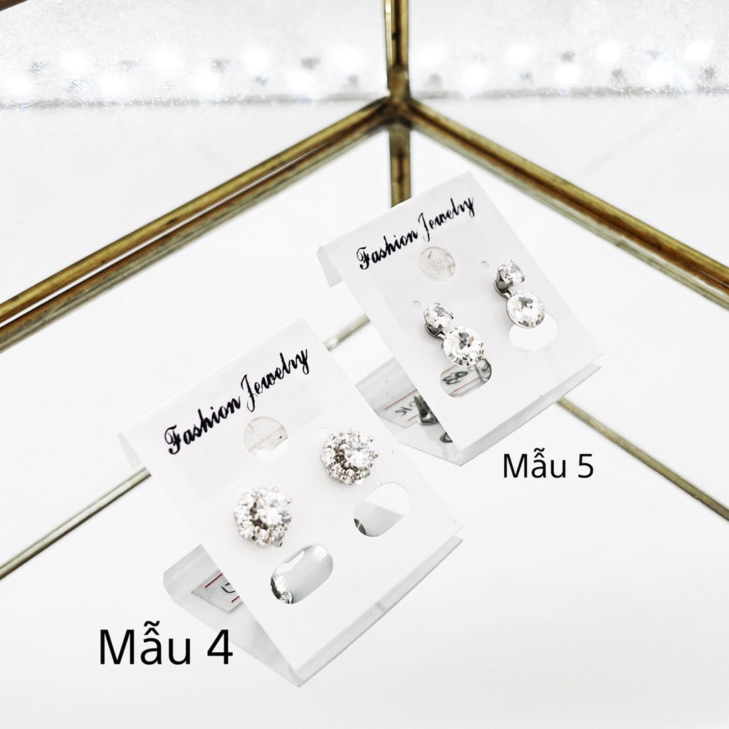 Bông Tai Thiết Kế Đính Đá Thời Trang Nữ