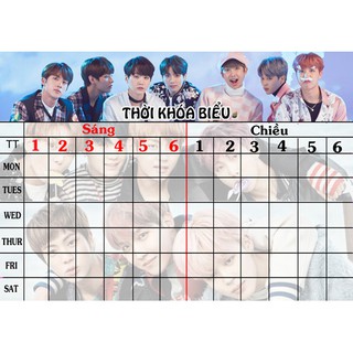 THời khóa biểu nhóm nhạc nam Hàn Quốc