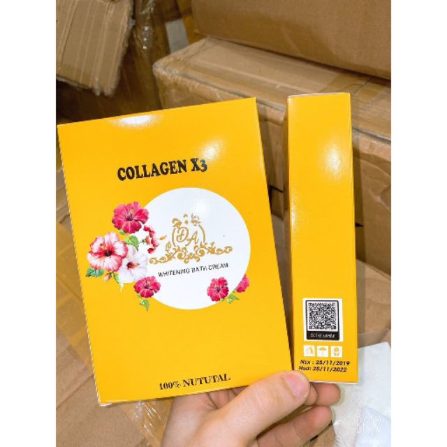 Hộp trắng da collagen X3