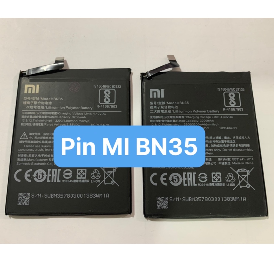 Pin Xiaomi redmi 5 / BN35 / 3300mAh - zin chính hãng, có bảo hành