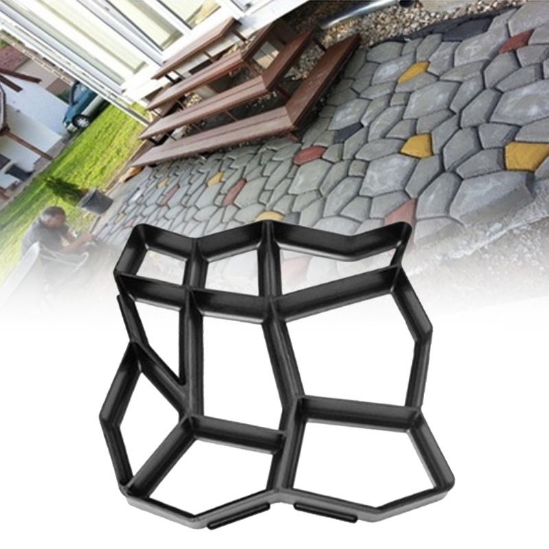 Khuôn Tạo Hình Đá Lát Lối Đi 9 Ngăn DIY