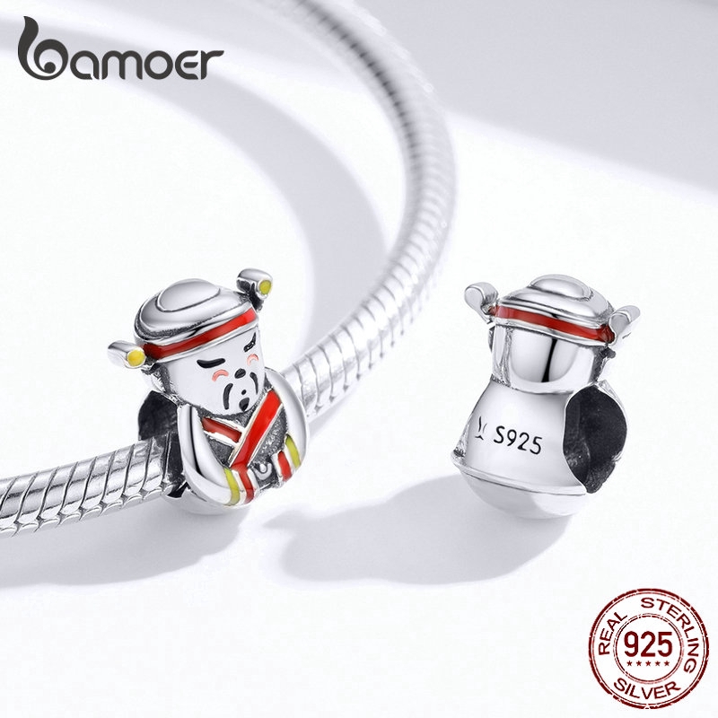 Hạt Phụ Kiện Bamoer Scc1373 Bằng Bạc 925 Hình Thần Tài Dùng Làm Vòng Tay Dễ Thương