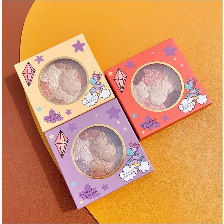 Phấn Má Hồng Cvz Thiết Kế Hình Kỳ Lân Dễ Thương